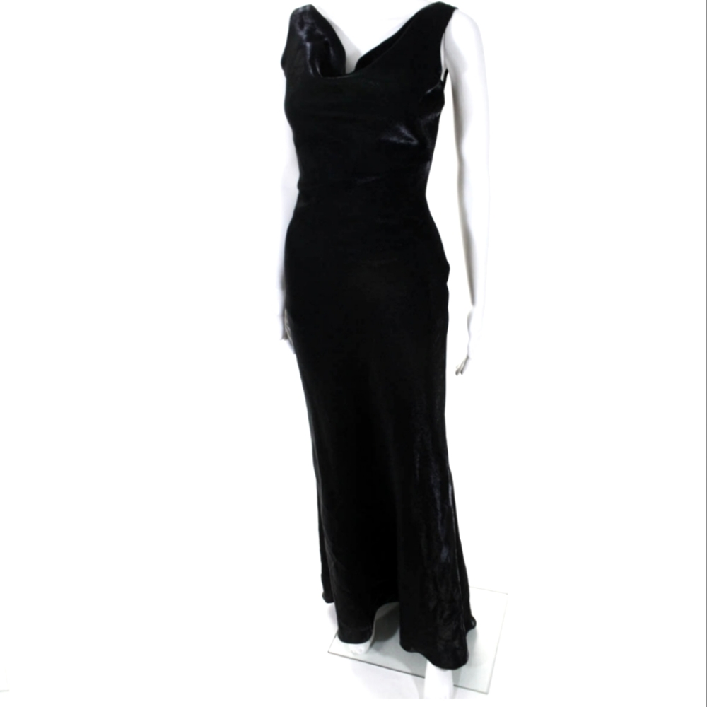 VARIA ZIONI SLEEVELESS COWL NECK A-LINE EVEning